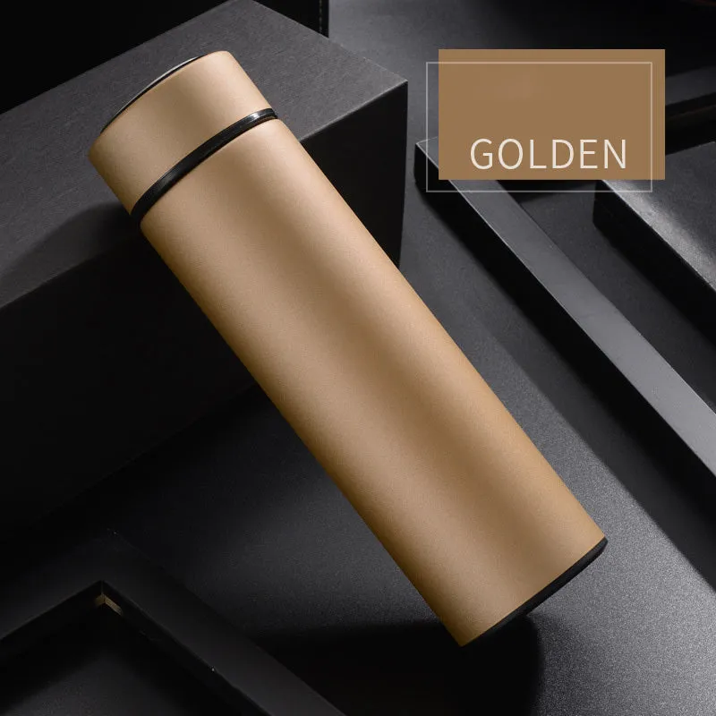 450ml stainless steel vacuum insulated water bottle in straight cup style with arrow mouth