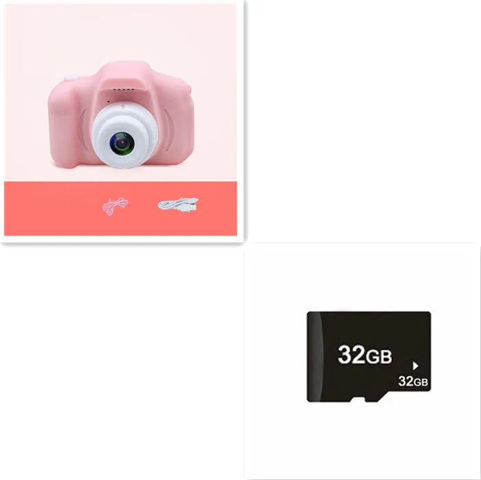 X2 HD mini digital camera for kids in silicone case with coloured buttons and 2-inch screen.
