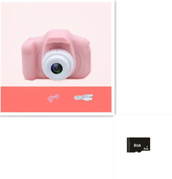 X2 HD mini digital camera for kids in silicone case with coloured buttons and 2-inch screen.