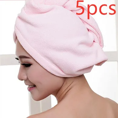 Women's microfiber hair dryer cap in assorted colours showing cap shape and size