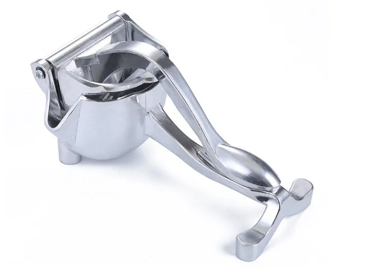 Silver aluminium alloy heavy duty lemon squeezer with large bowl and 24 cm lever