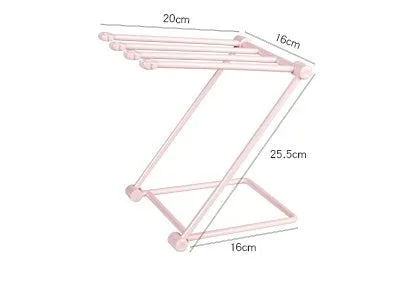 Foldable plastic kitchen dishcloth rack organiser in light blue colour