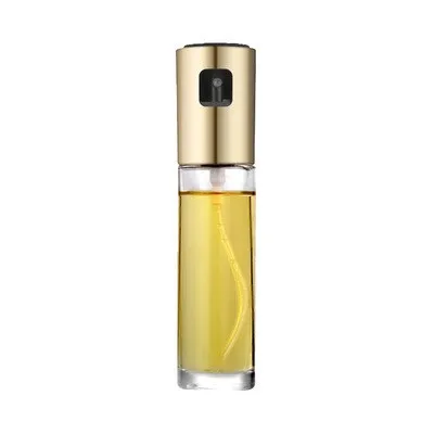 ABS and glass oil spray bottle with pump mechanism in gold, rose gold or silver colour