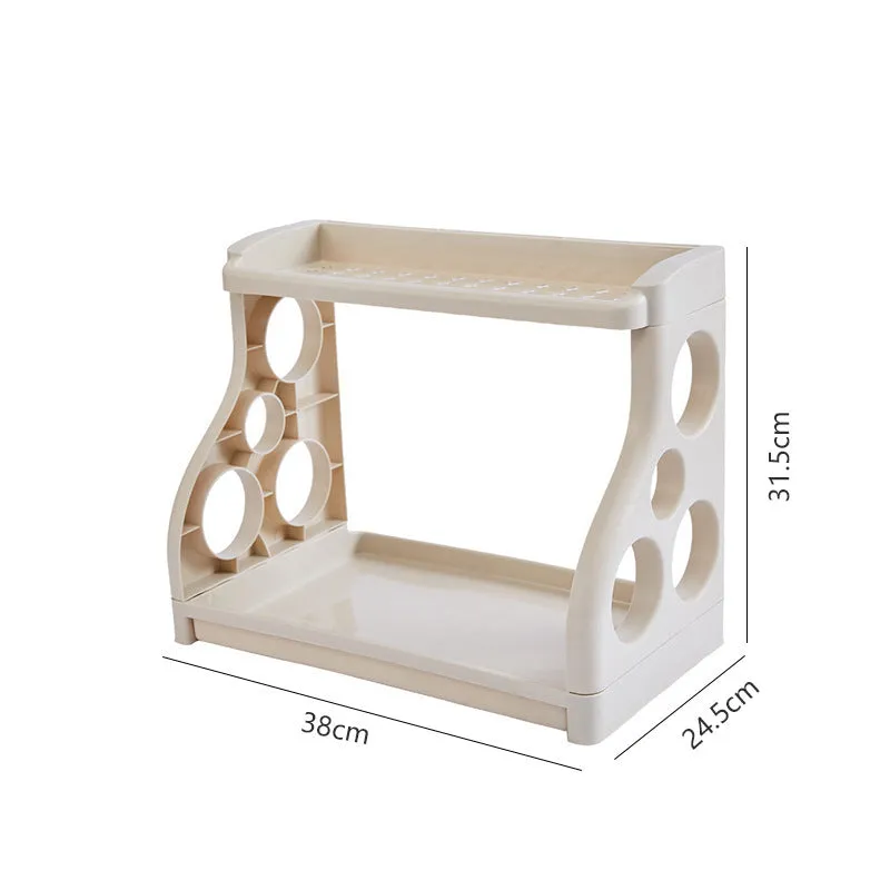 Foldable PP plastic kitchen storage shelving rack in one of five colour options