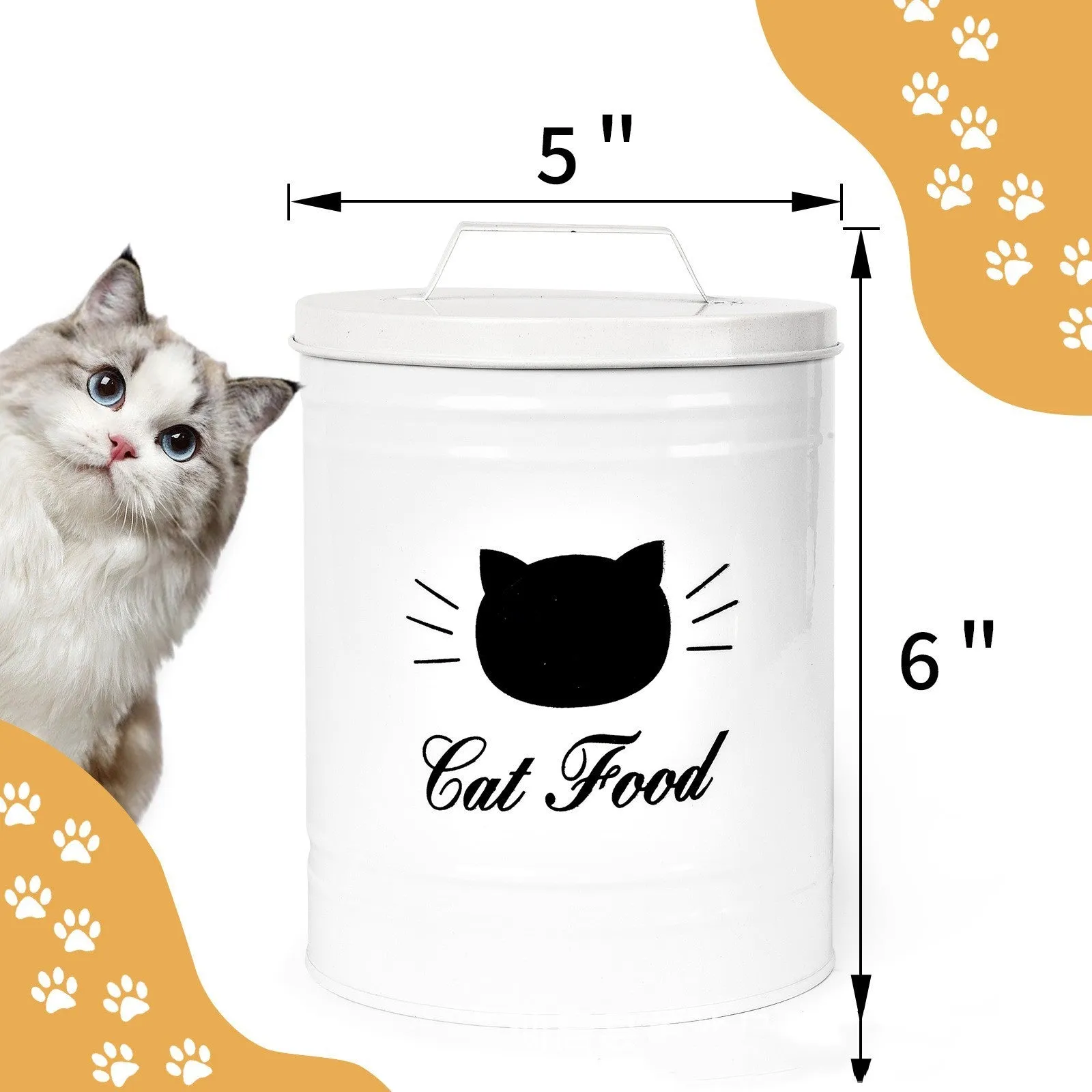 Iron sheet household storage bucket with independent inner box, round can design, black and white colour options