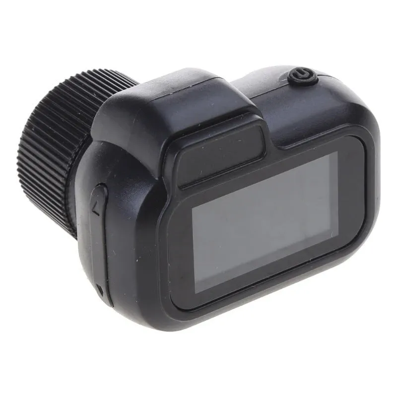 Retro style black mini camera with built-in screen for 1080p HD video recording
