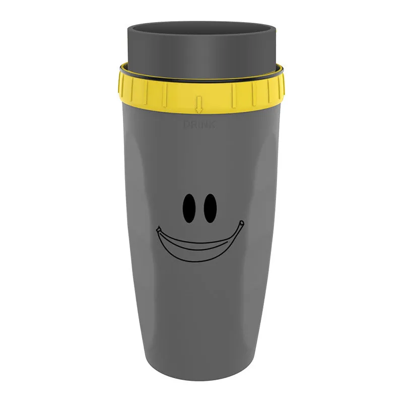 Double wall insulated travel mug with twist seal silicone membrane in cartoon design