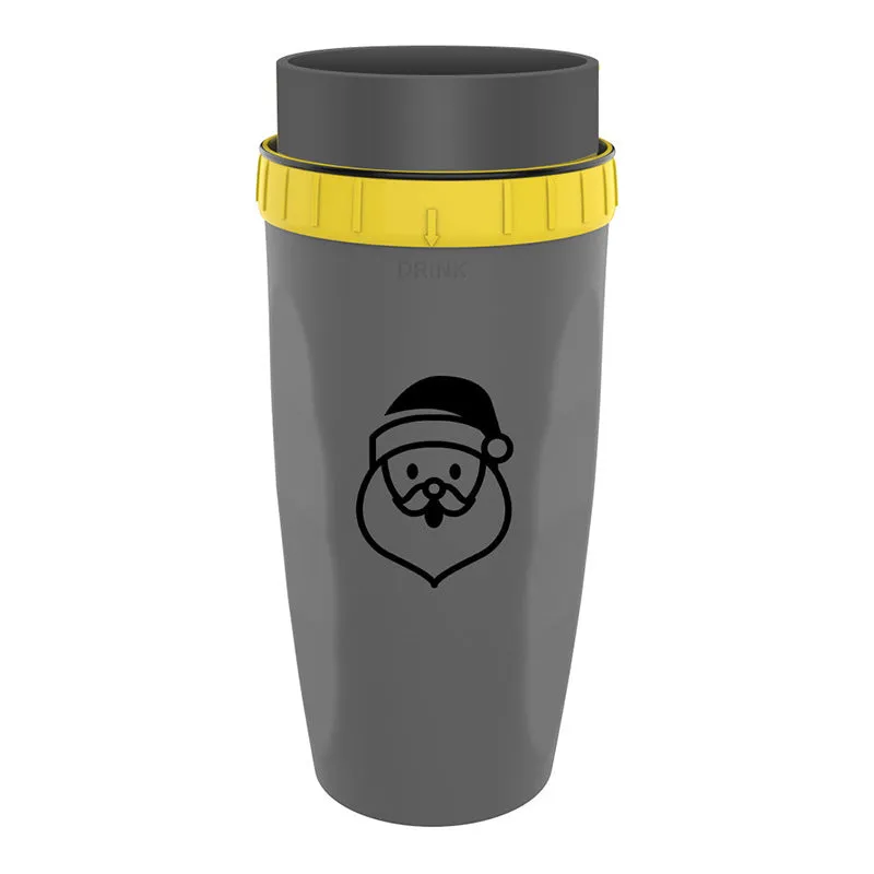 Double wall insulated travel mug with twist seal silicone membrane in cartoon design