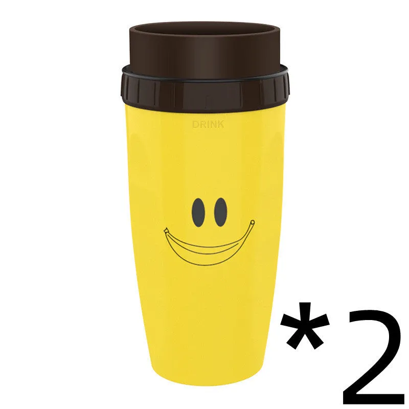 Double wall insulated travel mug with twist seal silicone membrane in cartoon design