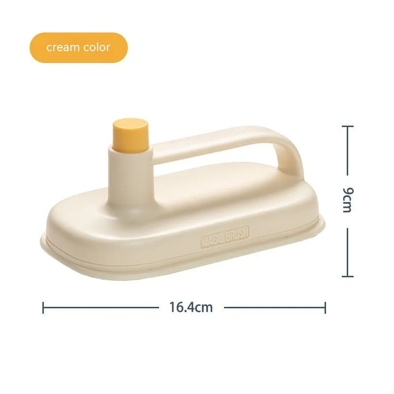 Disposable Magic Cleaning Brush with plastic handle, storage box, and 50 white non-woven fabric rag refills.