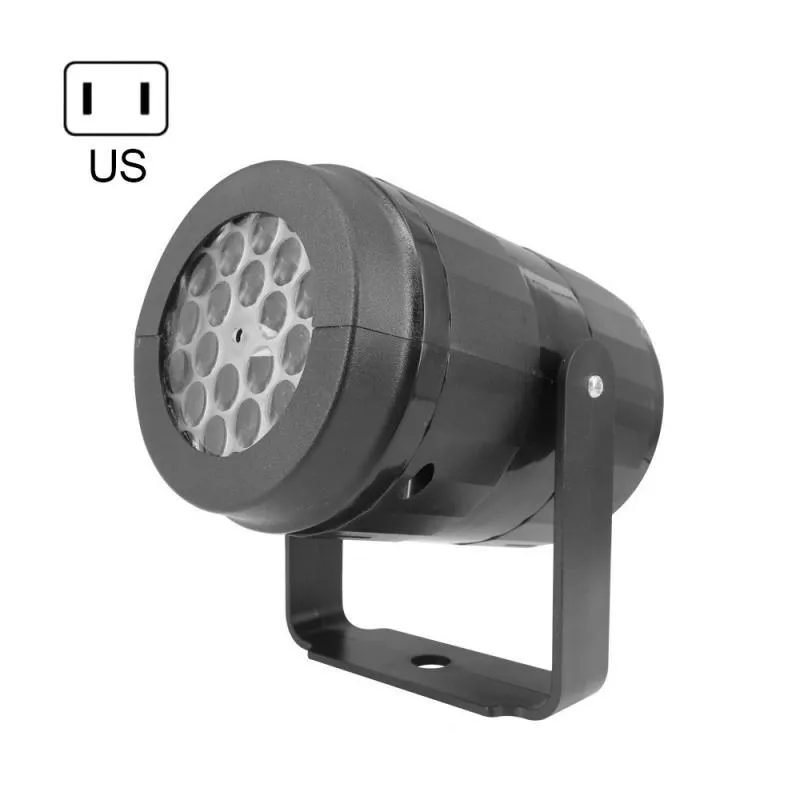 Christmas snowflake projector light displaying rotating Santa Claus and snowflake patterns for outdoor holiday decor