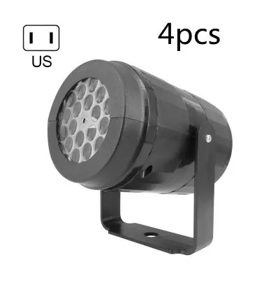 Christmas snowflake projector light displaying rotating Santa Claus and snowflake patterns for outdoor holiday decor