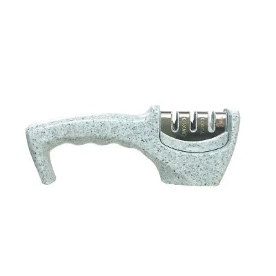 Diamond tungsten steel knife sharpening tool with dismantleable black ABS plastic body.