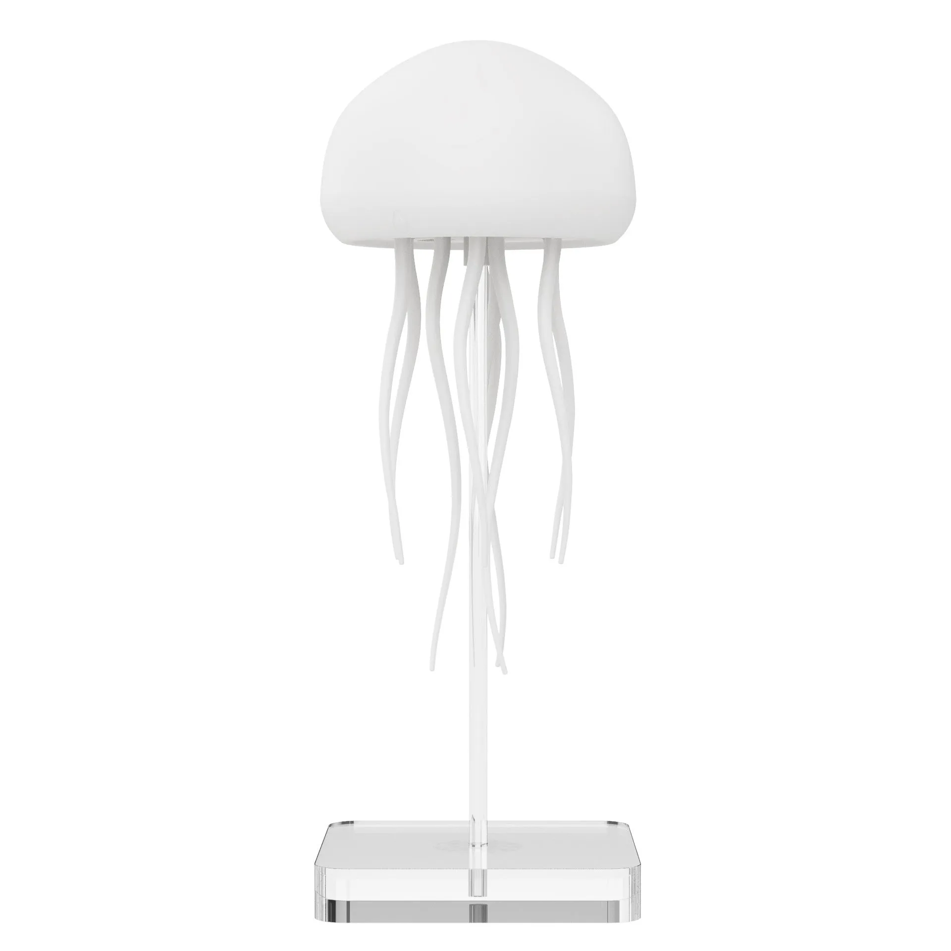 Jellyfish mood lamp with glowing adjustable tentacles and RGB colour-changing effects on a desk