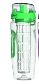 32oz fruit infusing water bottle with fruit infuser insert and leakproof cap