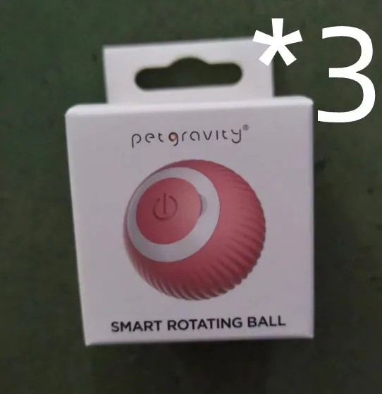 Small green plastic interactive rolling ball toy for cats with intelligent obstacle avoidance technology