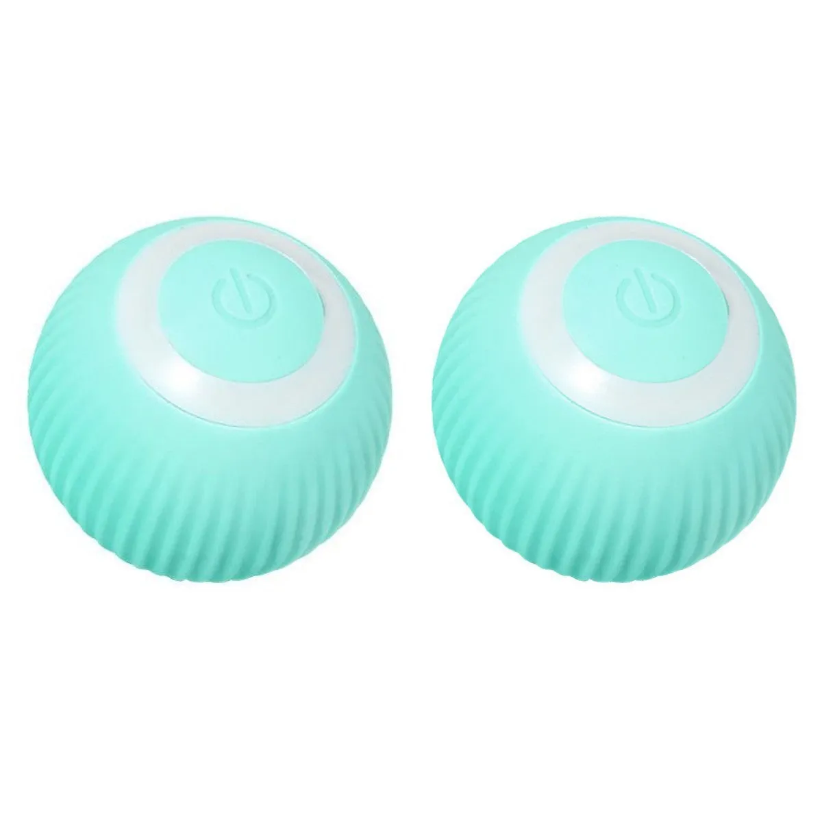 Small green plastic interactive rolling ball toy for cats with intelligent obstacle avoidance technology