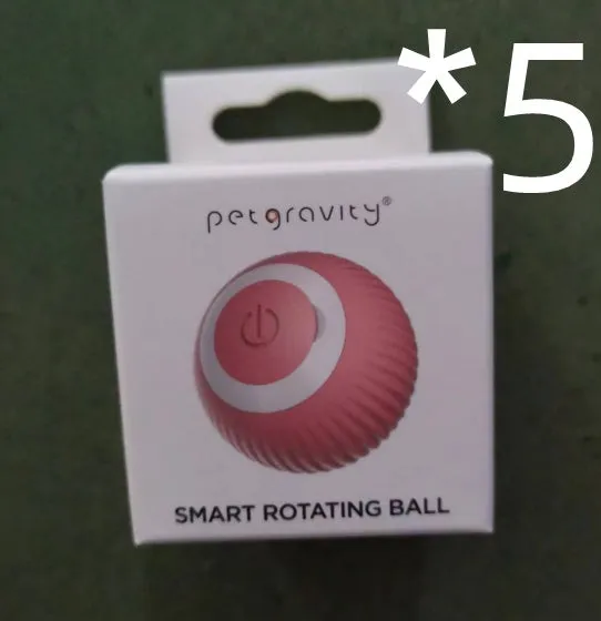 Small green plastic interactive rolling ball toy for cats with intelligent obstacle avoidance technology