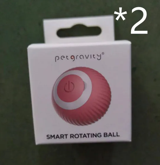 Small green plastic interactive rolling ball toy for cats with intelligent obstacle avoidance technology