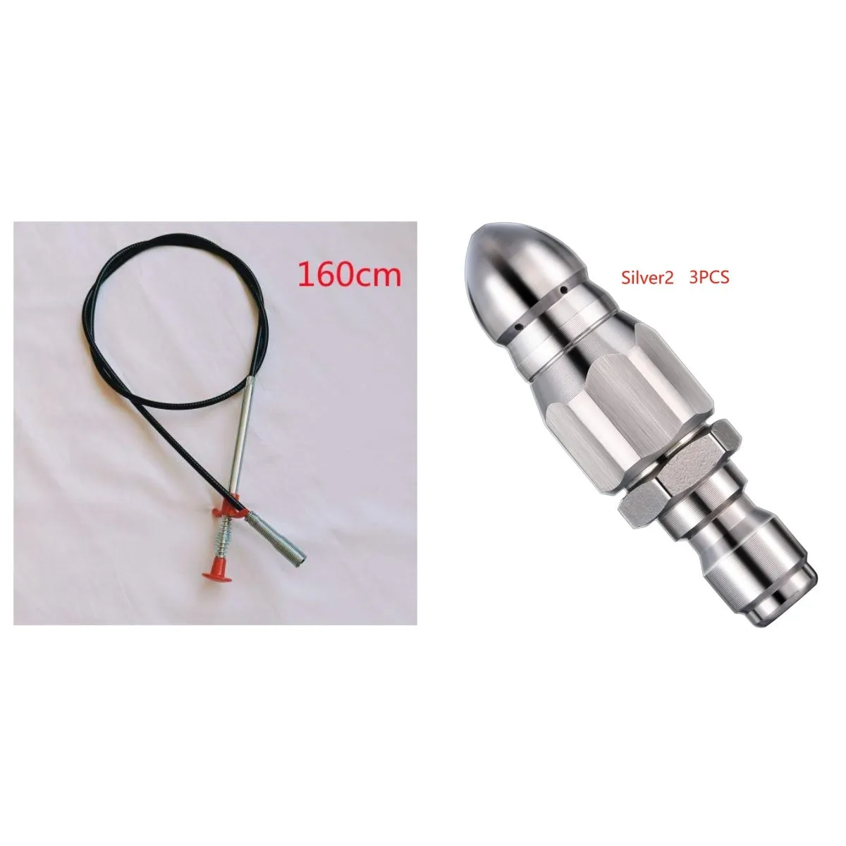 Flexible 60cm long sewer dredger spring cleaning tool with a grip handle for unblocking sink drains.