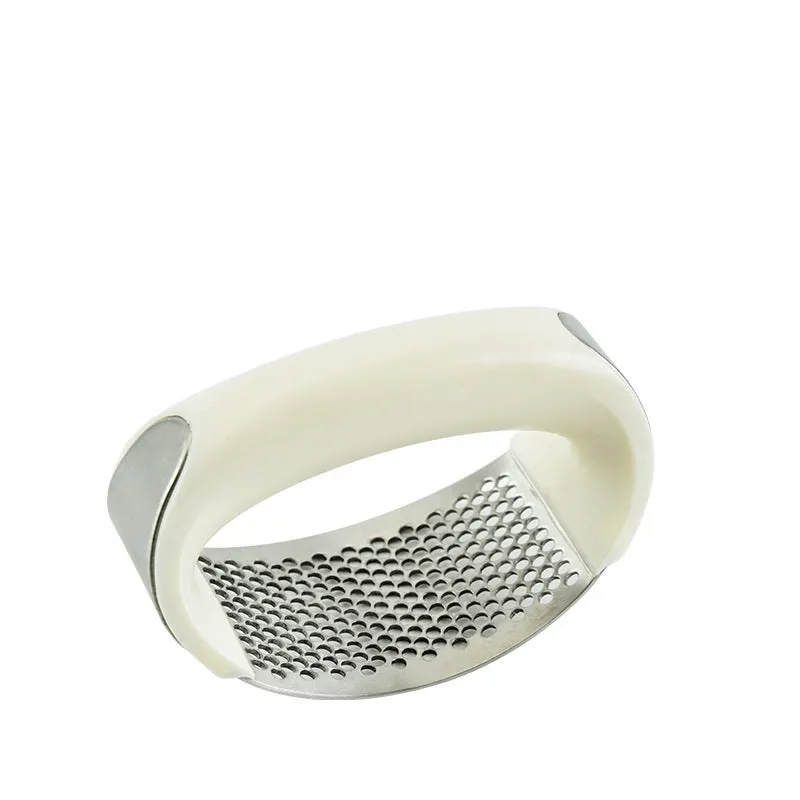 304 stainless steel garlic press with ergonomic handle in choice of colours