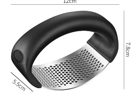 304 stainless steel garlic press with ergonomic handle in choice of colours