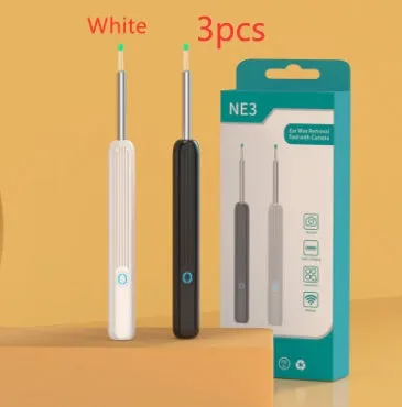 NE3 wireless otoscope with camera, LED light, and spoon heads for ear cleaning