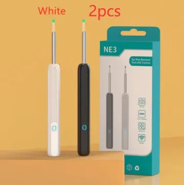 NE3 wireless otoscope with camera, LED light, and spoon heads for ear cleaning