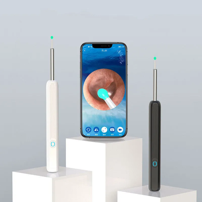 NE3 wireless otoscope with camera, LED light, and spoon heads for ear cleaning