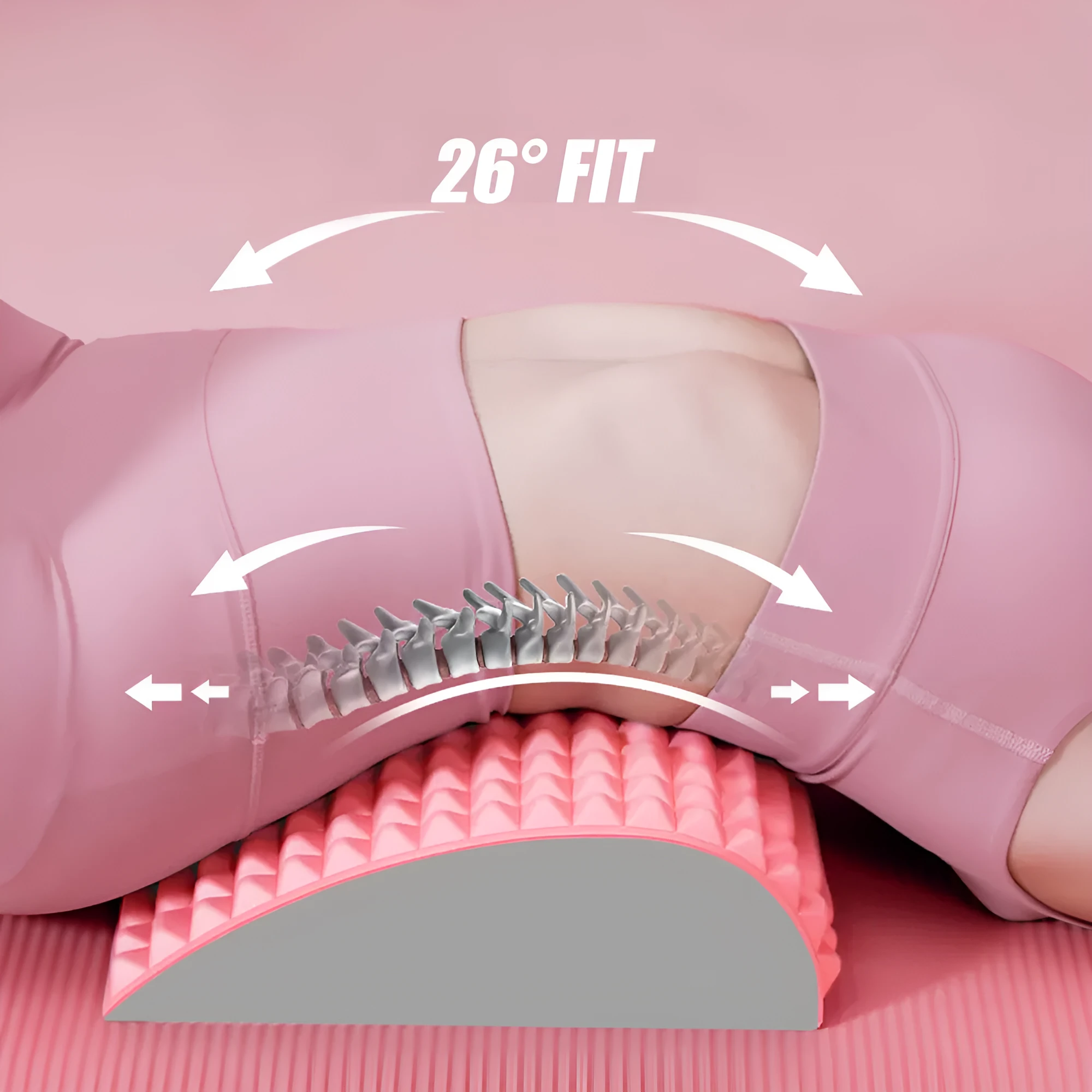 Blue EVA foam back stretcher for lumbar support and neck pain relief