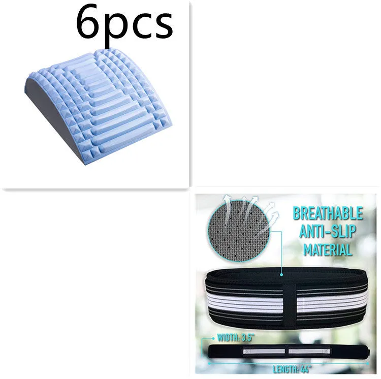 Blue EVA foam back stretcher for lumbar support and neck pain relief