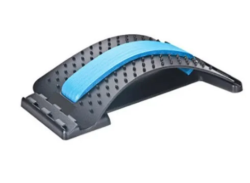 Adjustable back stretcher massager in rectangular trapezoid shape with multiple colour options