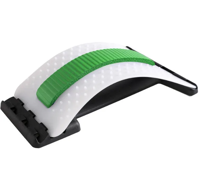 Adjustable back stretcher massager in rectangular trapezoid shape with multiple colour options