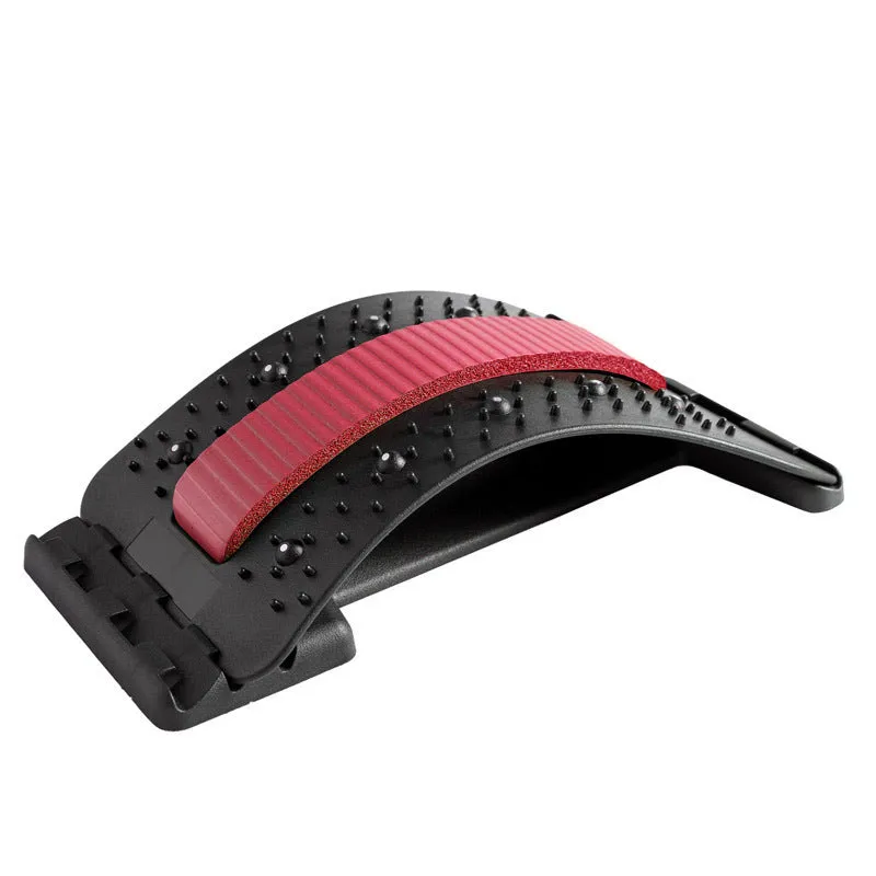 Adjustable back stretcher massager in rectangular trapezoid shape with multiple colour options
