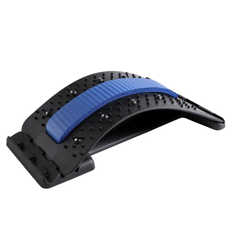 Adjustable back stretcher massager in rectangular trapezoid shape with multiple colour options