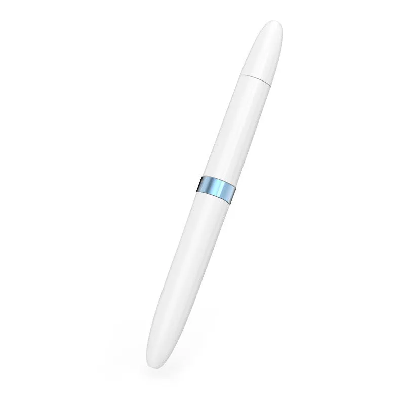 Three-layer electronics cleaning pen with metal nib, sponge and brush for earphones and keyboards