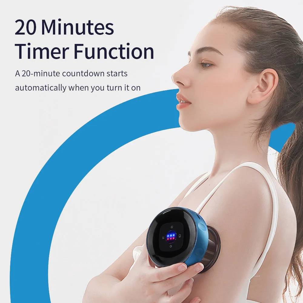 Smart electric vacuum cupping massage device with LED display and control buttons
