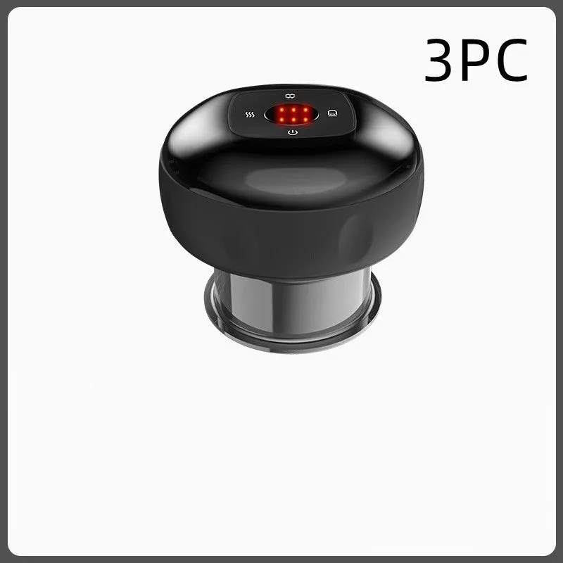 Smart electric vacuum cupping massage device with LED display and control buttons
