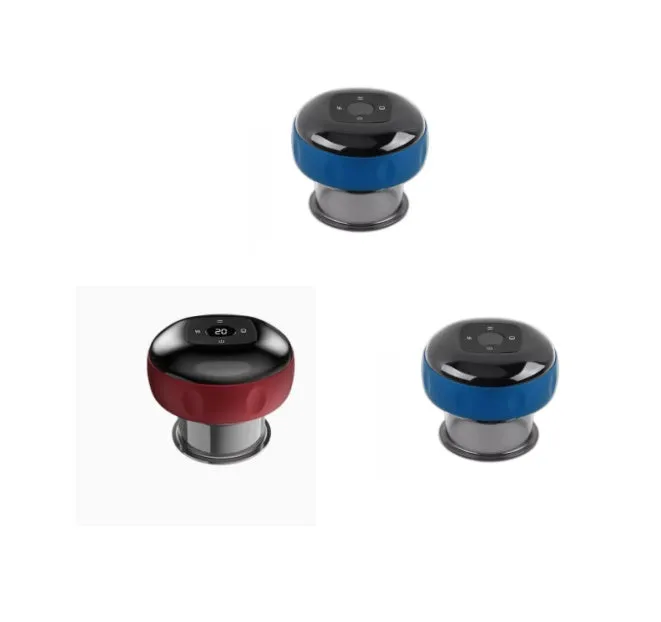 Smart electric vacuum cupping massage device with LED display and control buttons