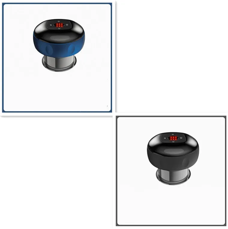 Smart electric vacuum cupping massage device with LED display and control buttons
