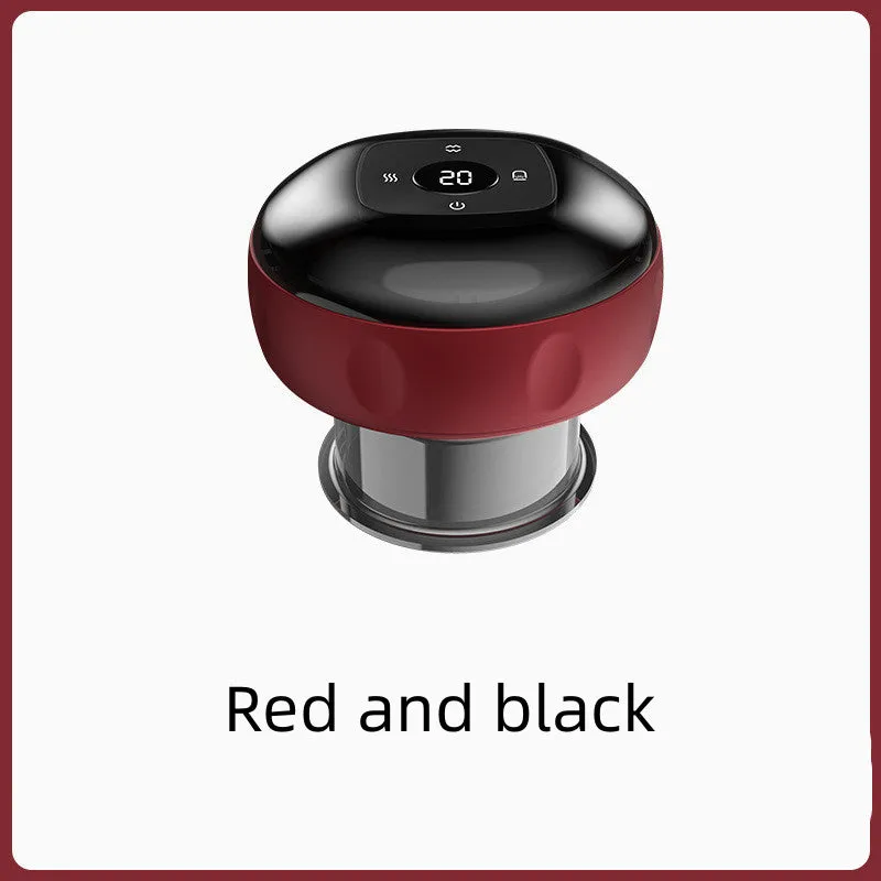 Smart electric vacuum cupping massage device with LED display and control buttons