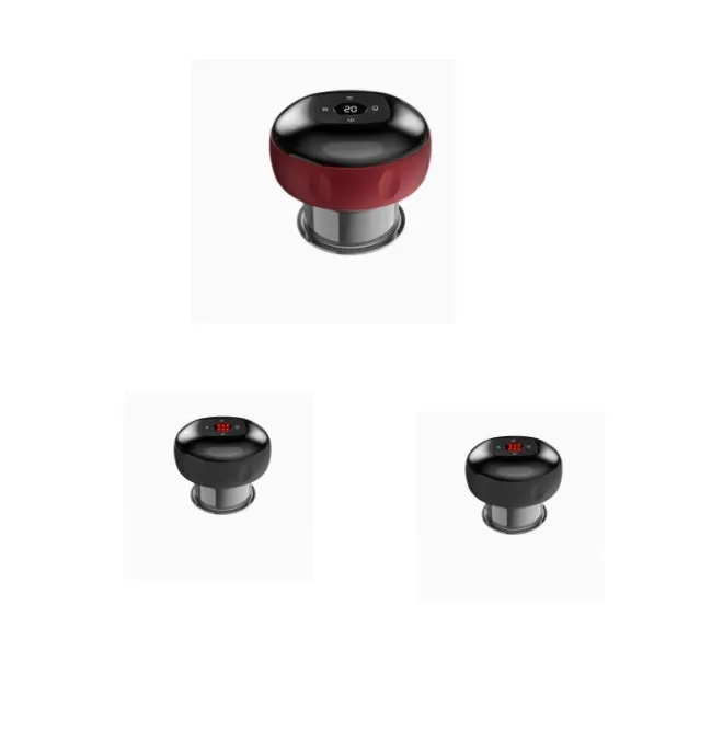 Smart electric vacuum cupping massage device with LED display and control buttons
