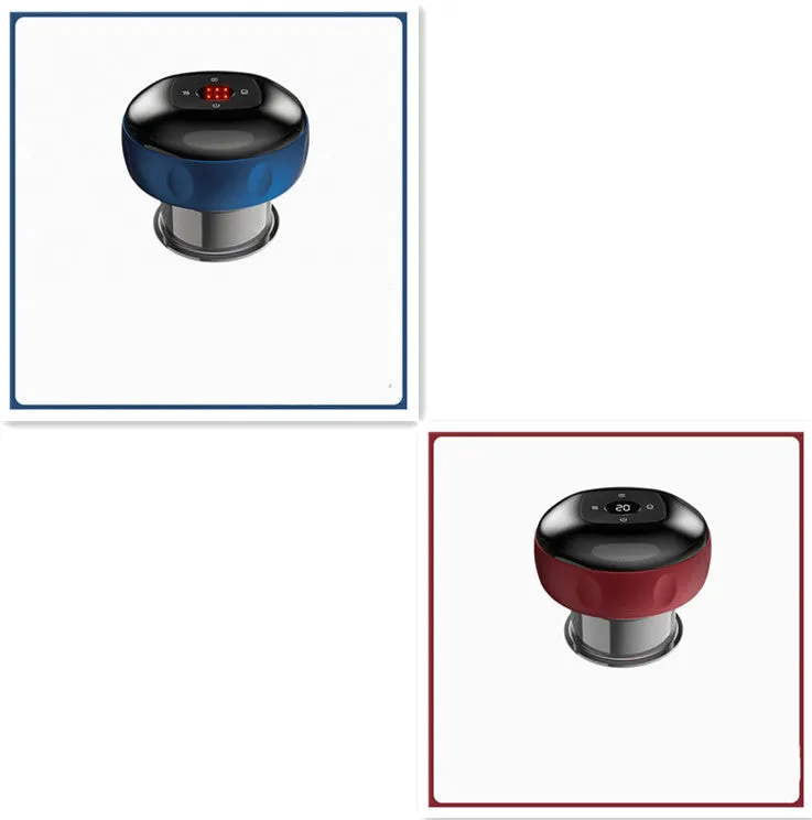 Smart electric vacuum cupping massage device with LED display and control buttons