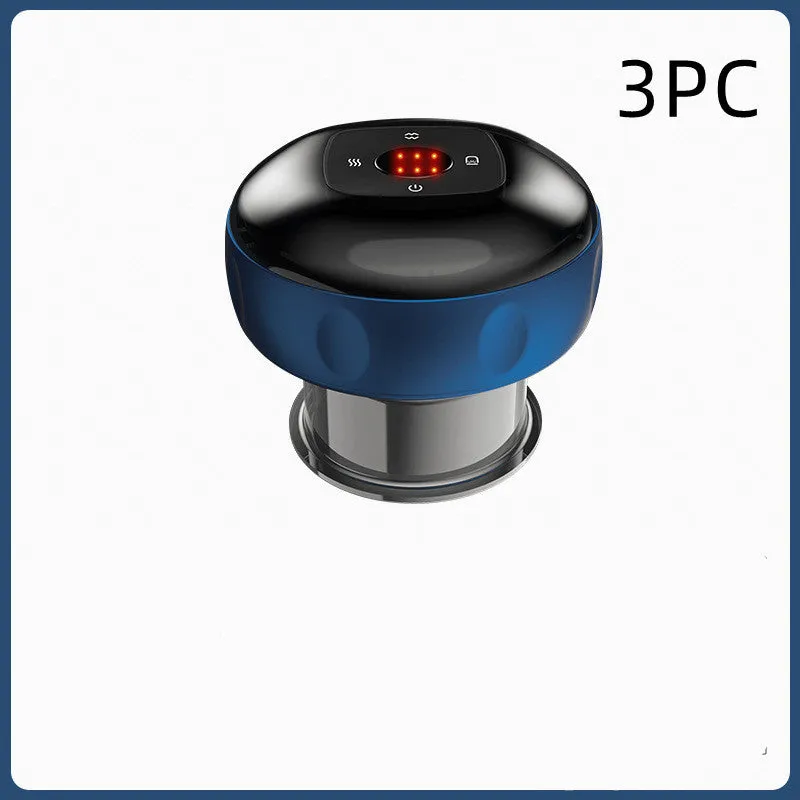 Smart electric vacuum cupping massage device with LED display and control buttons