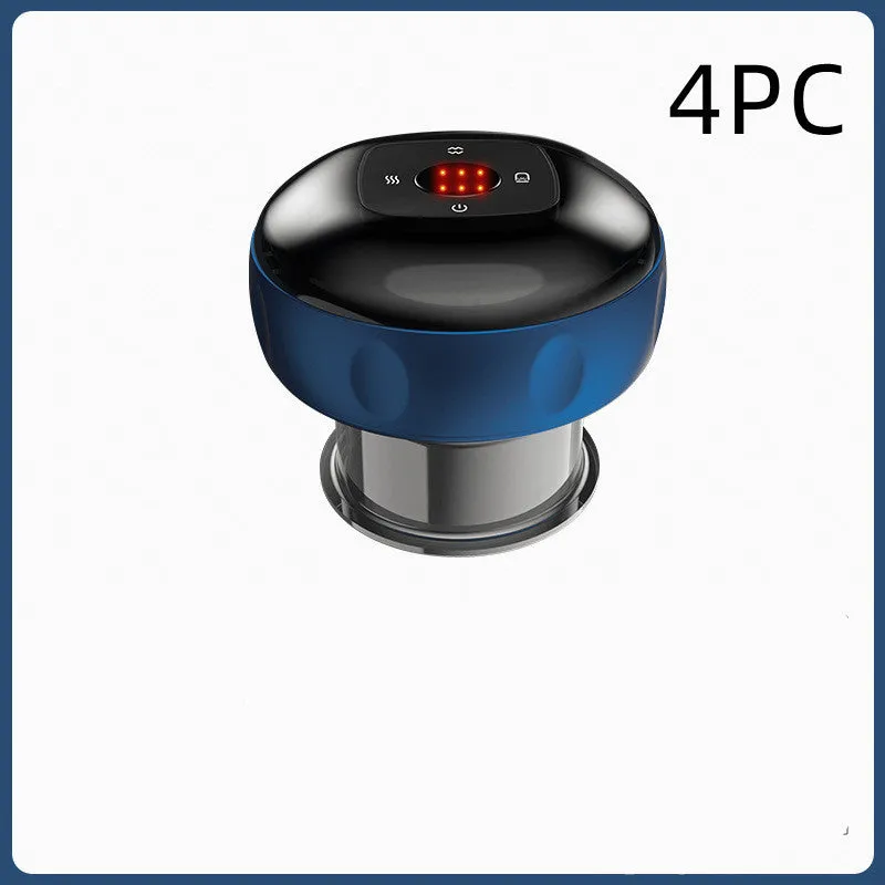 Smart electric vacuum cupping massage device with LED display and control buttons