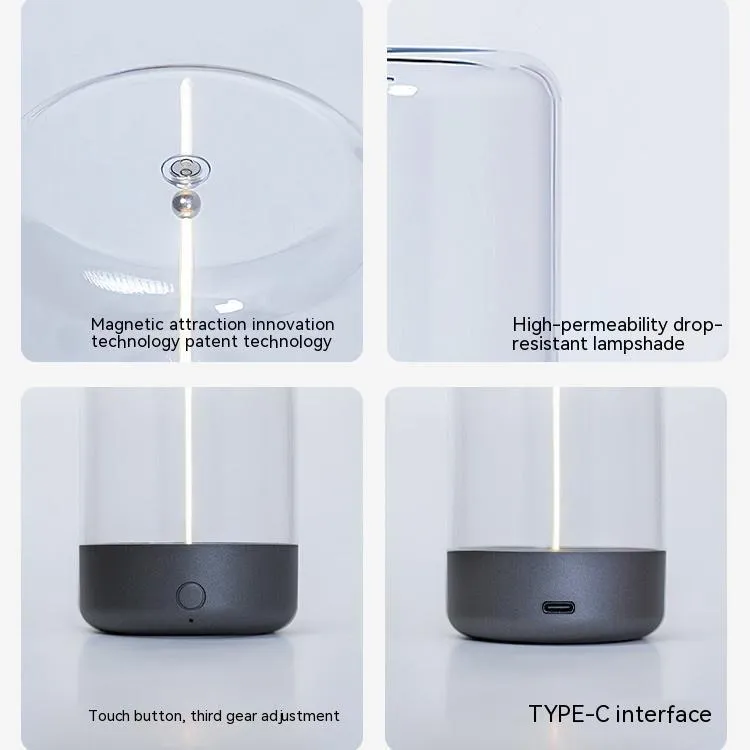 LED camping light with flexible filament design in transparent housing showing Type-C charging port