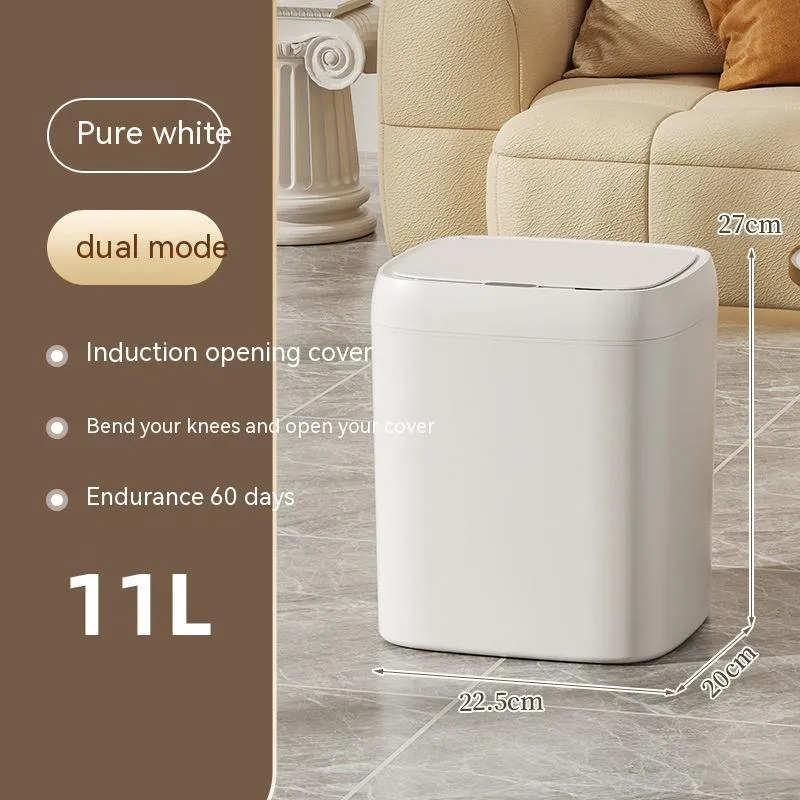Smart automatic induction rubbish bin in white colour with 16L capacity