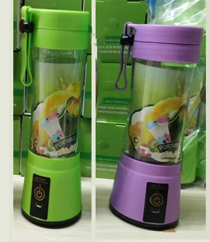 Pink portable USB blender with 380ml cup and automatic cleaning function