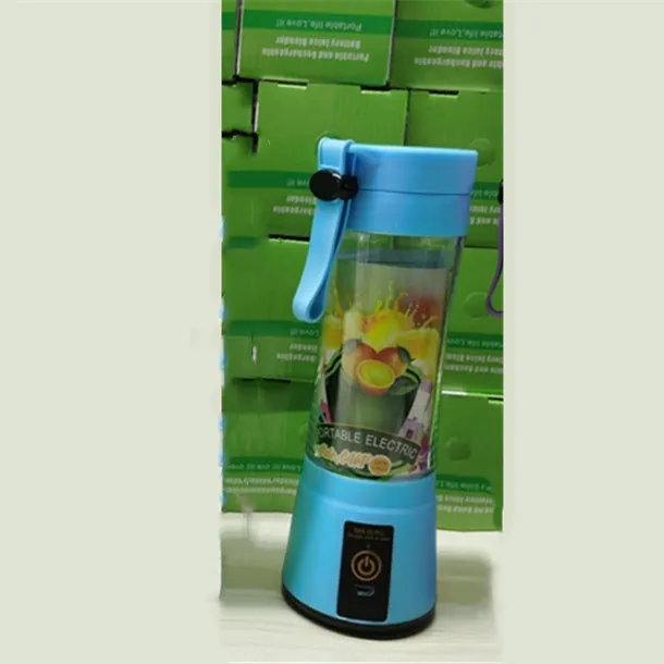 Pink portable USB blender with 380ml cup and automatic cleaning function