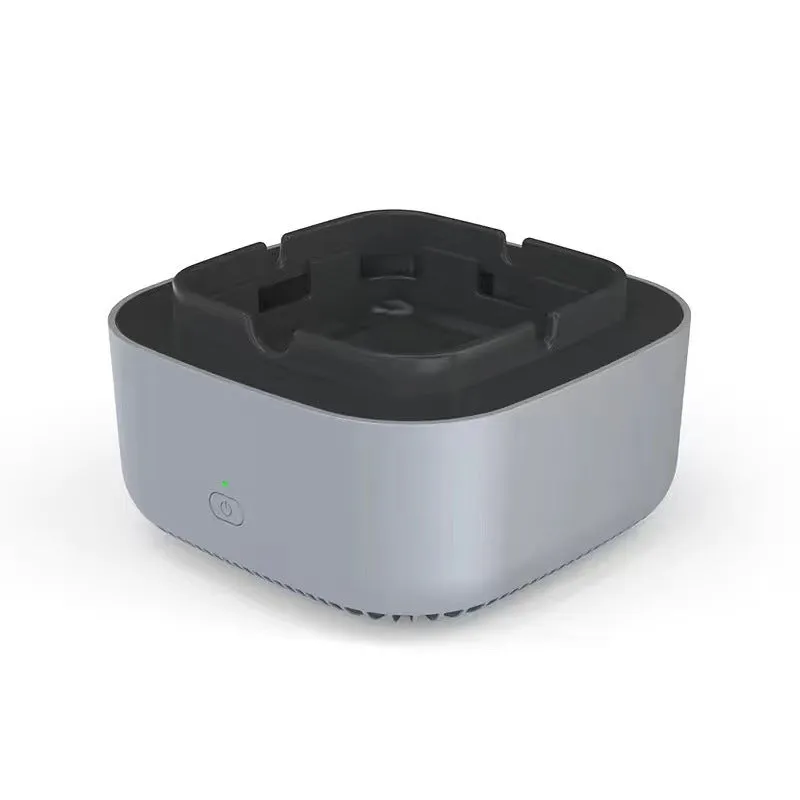 Smoke removal air purification ashtray with negative ion air purifier, portable battery powered, starry sky green colour